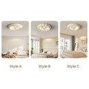 Macaron Simple Bedroom Ceiling Fan With Light