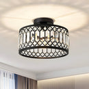 Contemporary semi flush mount crystal hall ceiling lights