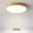 Ultra-thin Wood LED Flush Mount Ceiling Lamp