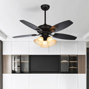 Coffee Glass Ceiling Fans With Lights
