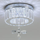 Modern Crystal Flush Mount Ceiling Light for Hallway and Bedroom