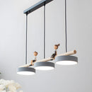Modern Macaron LED Pendant Light With Cartoon Figures for Dining Area