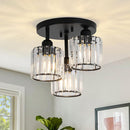 Elegant Crystal Semi Flush Ceiling Light