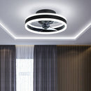 Simple Round Bedroom Ceiling Fan With LED Light