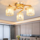 Luxury Crystal Semi Flush Ceiling Light