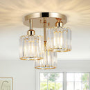 Crystal Semi Flush Ceiling Lights for Living Room, Hallway