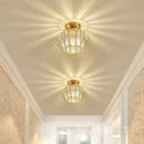 Luxurious Gold Crystal Hallway Ceiling Light