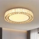 Luxury K9 Crystal Flush Mount Ceiling Light Fixture Compatible with Bedroom Living Room Kitchen