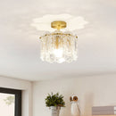 Luxurious Gold Glass Hallway Ceiling Light