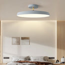 Minimalism White LED Semi-Flush Ceiling Light For Bedroom