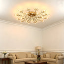 Classical Semi-flush Crystal Ceiling lights for Living Room