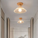 Conical Simple Glass Hallway Clear Ceiling Lights