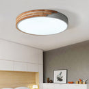 Simple Wood LED Ceiling Lights for Bedroom