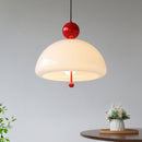 Modern Red Glass Simple Pendant Light For Living Room