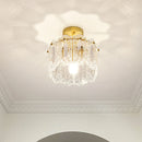 Luxurious Gold Glass Hallway Ceiling Light