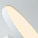 Minimalism White LED Semi-Flush Ceiling Light For Bedroom