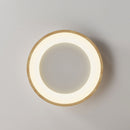 Disc Wood Minimalist LED Ceiling Light For Bedroom
