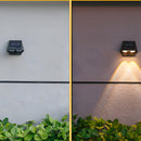 Minimalist Black IP65 Weatherproof Solar Powered Exterior Wall Lights, Dusk-to-Dawn
