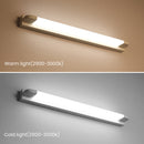 White Iron Simple Long LED Mirror Light