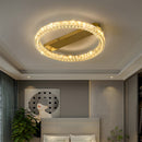Modern Luxury K9 Crystal Ceiling Lights LED Gold Flush Mount Light Fixtures