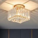 Crystal Semi Flush Mount Ceiling Light for Hallway 23cm E27