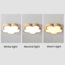 Wabi-Sabi Wood Flowers LED Ceiling Light For Bedroom