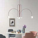 Art Deco Glass Ball Chandelier