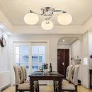 Modern Glass Ball Shade 3/5-Light Semi Flush Ceiling Lights for Living Room