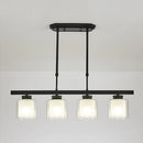 Modern Glass Kitchen Island Adjustable Height Ceiling Lights