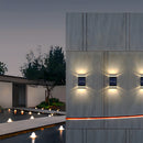 Solar Waterproof UP and Down Wall Lights Night to Dawn LED Solar Wall Lamps for Backyard Garden Garage