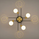 Multi Rings LED Gold and Black Bedroom Ceiling Light
