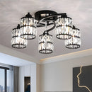 Modern Crystal Ceiling Light Chandeliers, Semi Flush Ceiling Lights for Hallway Living Room