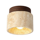 Wood Simplicity Cylindrical Hallway Ceiling Light