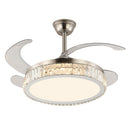 Crystal Simple Bedroom Ceiling Fan Lighting