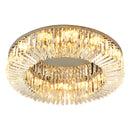 Modern Crystal Flush Mount Ceiling Light Ring Chandelier for Living Room