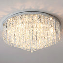 Luxury Crystal Ceiling Light Stainless Steel Flush Mount for Porch