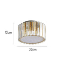 Luxury Crystal Semi Flush Hallway Ceiling Light Fixture