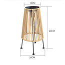 Outdoor Waterproof Solar Rattan Floor Lamps for Patio Garden Porch