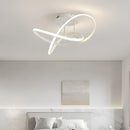 Modern LED Spiral Semi Flush Mount Ceiling Light for Living Room Hallway Kitchen