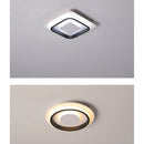 Geometric Iron Flush LED Ceiling Lights For Living Room