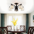 Art Deco Semi Flush Mount Black Ceiling Light