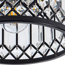 Set of 2 modern hallway crystal ceiling lights