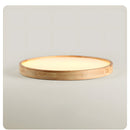 Modern Wood Flush LED Ceiling Lights Round Shape