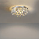 Modern Crystal Ceiling Light Fixture Flush Mount Ceiling Lights for Living Room