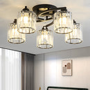 Luxury Crystal Semi Flush Ceiling Light