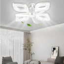 Modern Flush Silent Ceiling Fan with Light for Bedroom Living Room