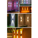 Waterproof Outdoor Solar Wall Lights Up & Down Fence Lighting for Courtyard Garage Front Porch