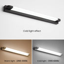 White Iron Simple Long LED Mirror Light