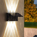 External Solar Wall Lights Up & Down Waterproof Garden Wall Lamp, Dusk-to-Dawn