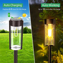 4 Pack IP65 Waterproof Solar Stake Lights, Wire-free, Rod Adjustable